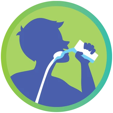 Icon of a person drinking water